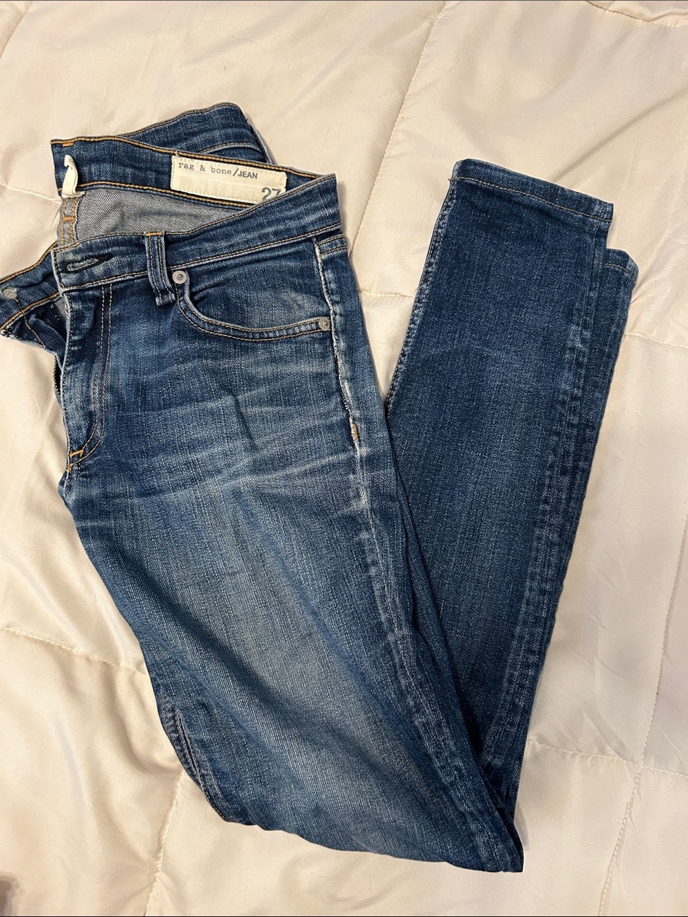 rag & bone Women's Skinny Indigo Stretch Jeans